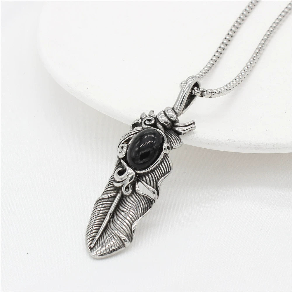 CH trendy brand necklace male and female personality retro high street ins cross pendant niche high-end sweater accessories