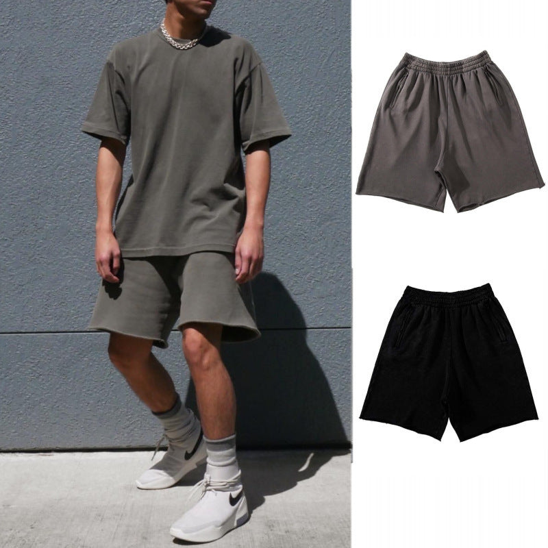 Blockbuster KANYE WEST fashion brand SEASON 6 Kanye American style distressed shorts men's high street non-FOG