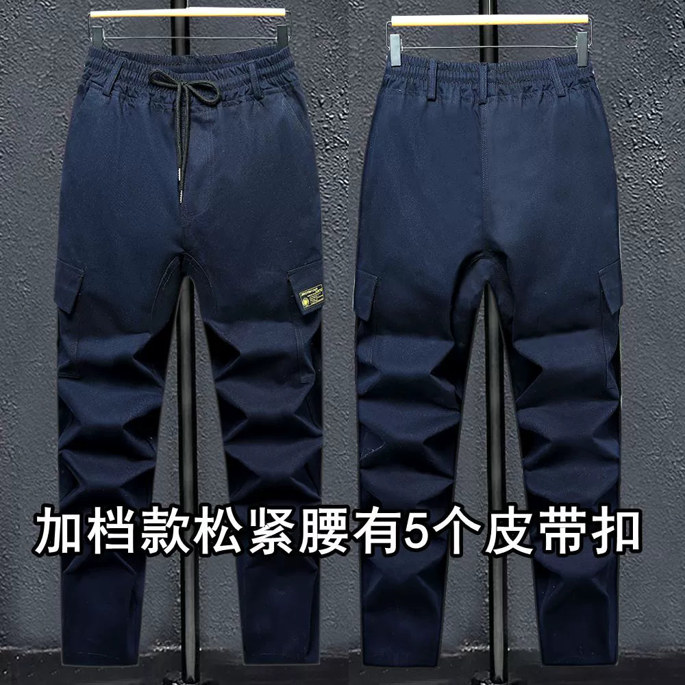 Pants worn for work, men's wear-resistant construction workers, construction site overalls, security pants, men's summer work clothes thin