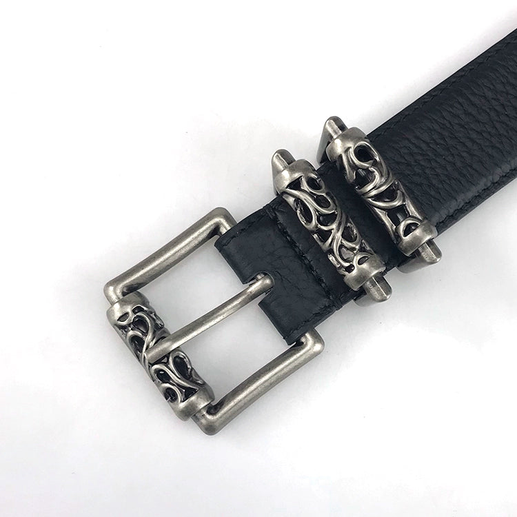 CH crowe pin buckle belt men's roller skeletonized evergreen vine ladies belt star same punch vintage