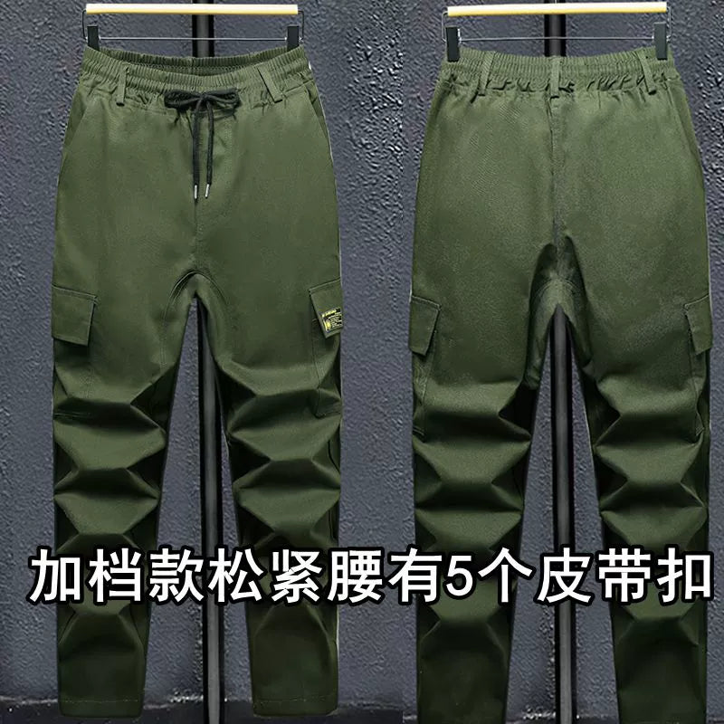 Pants worn for work, men's wear-resistant construction workers, construction site overalls, security pants, men's summer work clothes thin