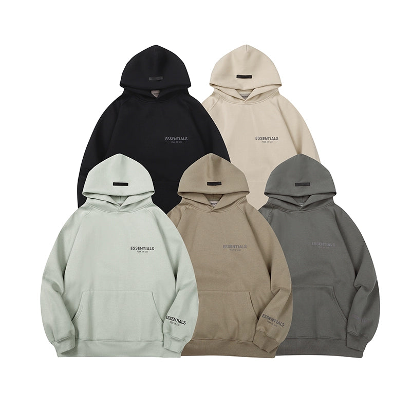 FOG double line ESSENTIALS trendy brand high street new small letter solid color men's and women's loose hoodie sweatshirt winter