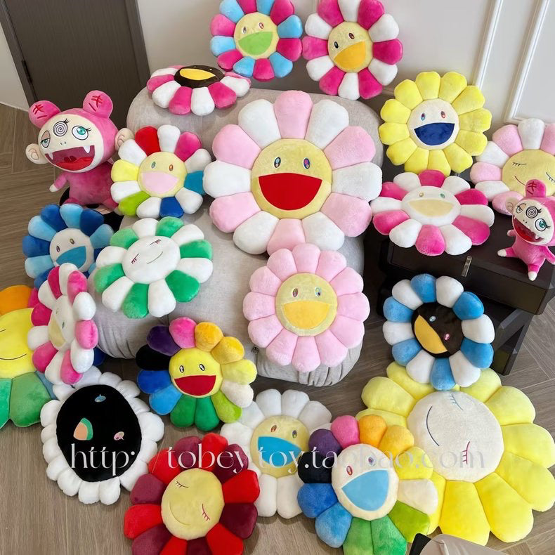 sun flower cushion pillow doll cushion floor mat home decoration plush toy star with the same style