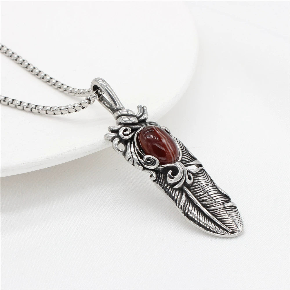 CH trendy brand necklace male and female personality retro high street ins cross pendant niche high-end sweater accessories