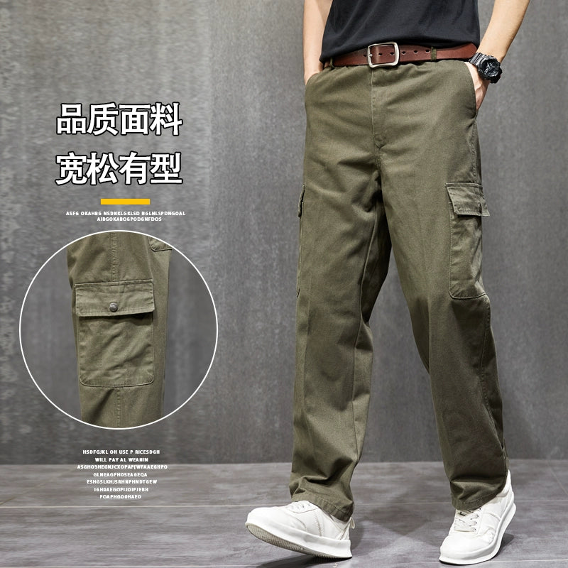 Pants worn for work, men's wear-resistant construction workers, construction site overalls, security pants, men's summer work clothes thin