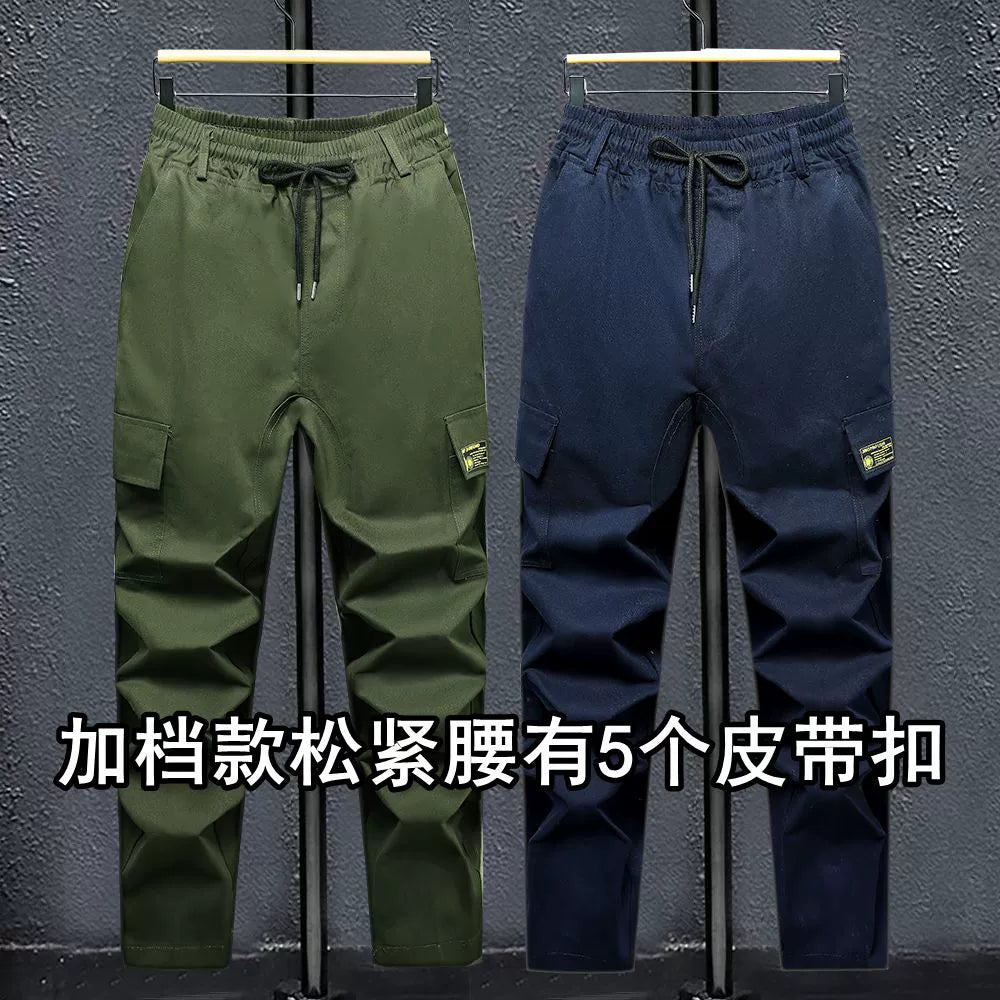 Pants worn for work, men's wear-resistant construction workers, construction site overalls, security pants, men's summer work clothes thin