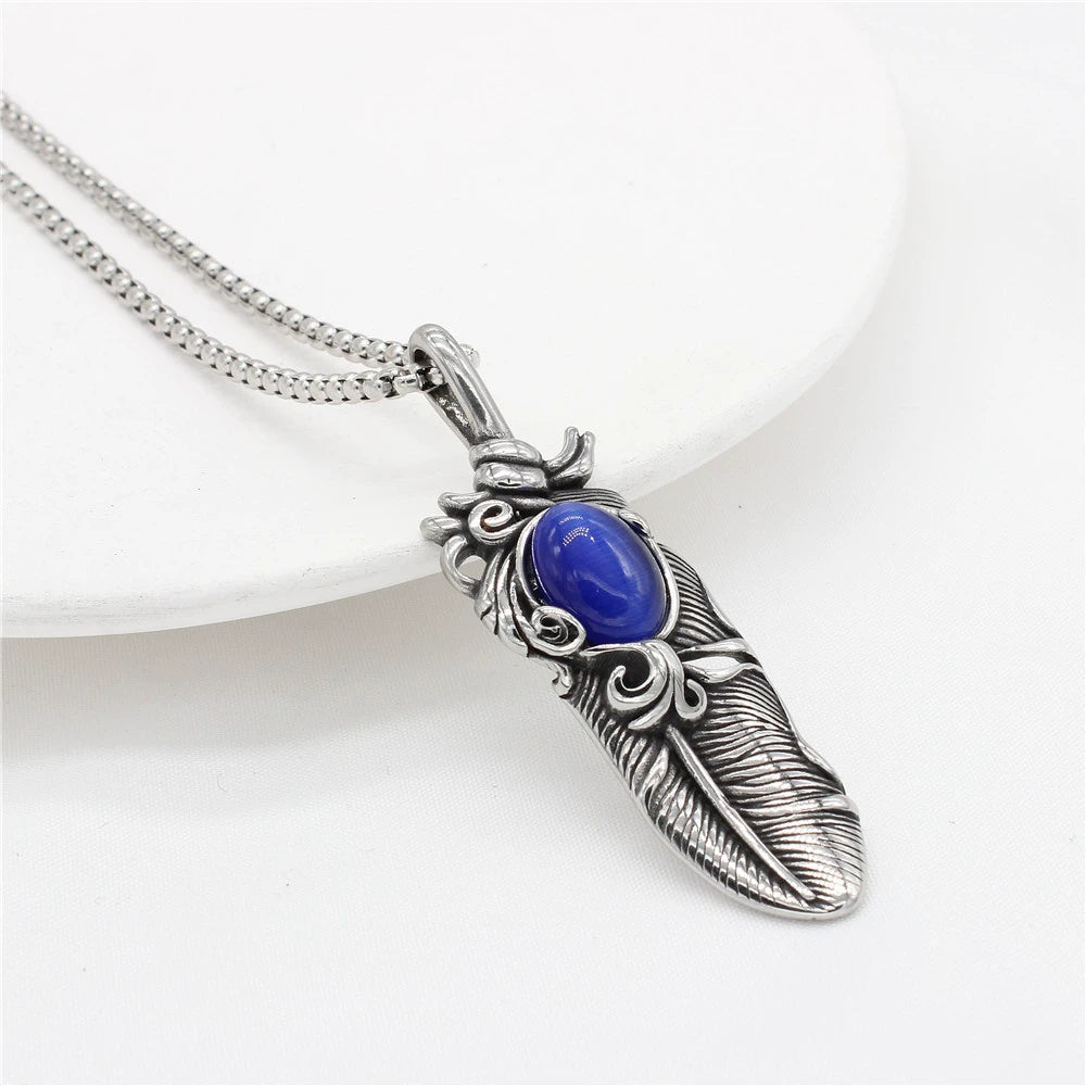 CH trendy brand necklace male and female personality retro high street ins cross pendant niche high-end sweater accessories